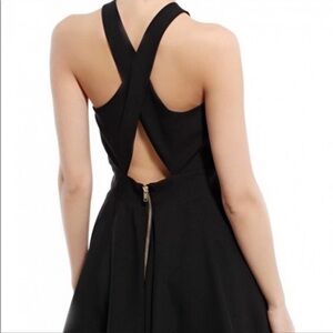 Naven Black Criss Cross Back Classic Mini Dress.